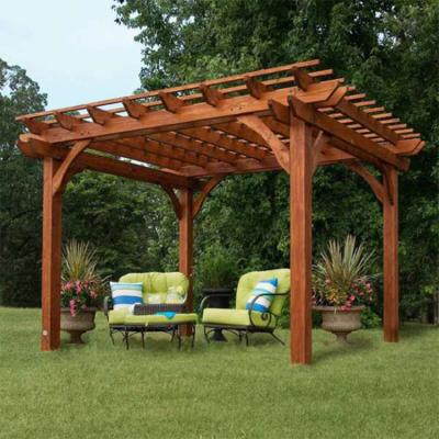 China Custom Sustainable Wooden Shade Gazebo Leisure Garden Pergola for sale