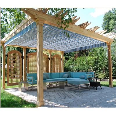 China Custom Sustainable Wooden Shade Gazebo Leisure Garden Pergola for sale