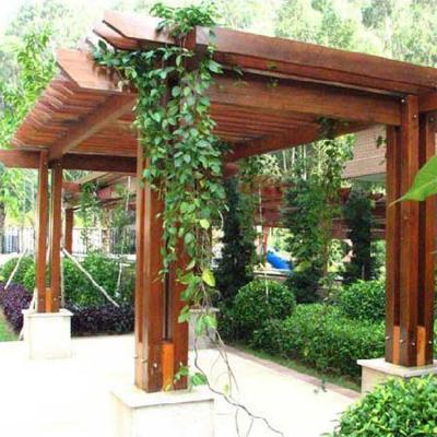 China Custom Sustainable Wooden Shade Gazebo Leisure Garden Pergola for sale