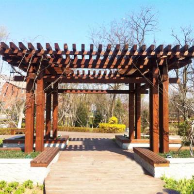 China pergola gazebo china fir 2years wood custom paintin customized size for sale