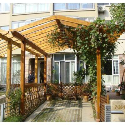 China Custom Sustainable Wooden Shade Gazebo Leisure Garden Pergola for sale