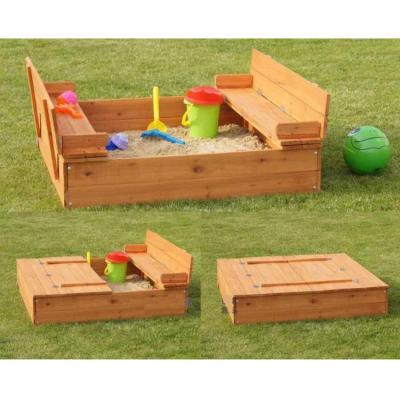 China Customized outdoor children's sand wooden sand table pool garden wooden sandpit for sale