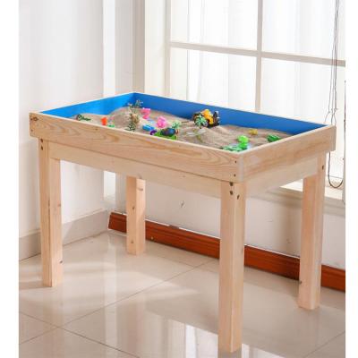 China Custom Made Children's Wood Wooden Game Table Sandbox Sand Table Customized for sale