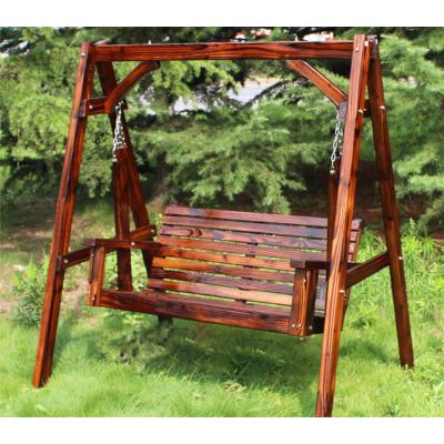 China Sustainable Customized Garden Set Outdoor Use And Specific Solid Wood Swing Chair for sale