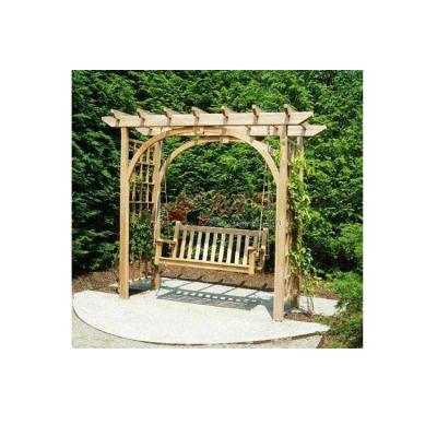 China Sustainable Customized Garden Set Outdoor Use And Specific Solid Wood Swing Chair for sale