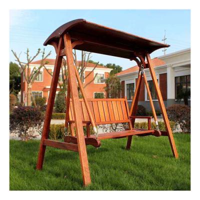 China Sustainable Customized Garden Set Outdoor Use And Specific Solid Wood Swing Chair for sale