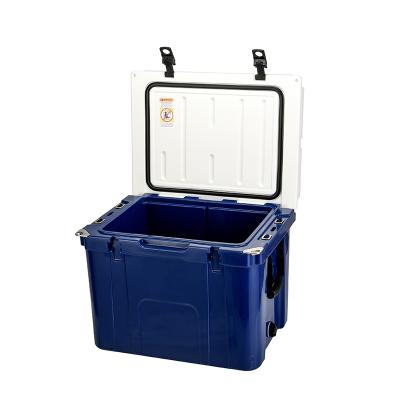 China Waterproof Outdoor Picnic Cooler Box Wholesale 55QT Marine Cooler Box for sale