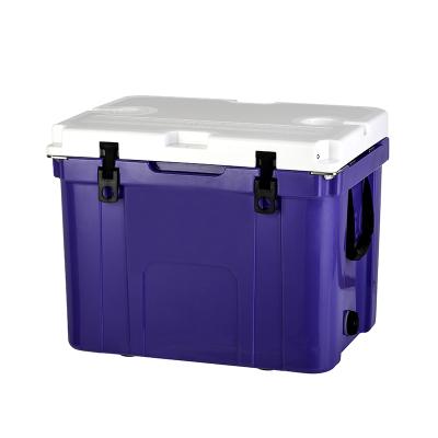 China Waterproof Plastic Outdoor Hard Cooler Box 55QT Cooler Rotomolded Coolers Box for sale