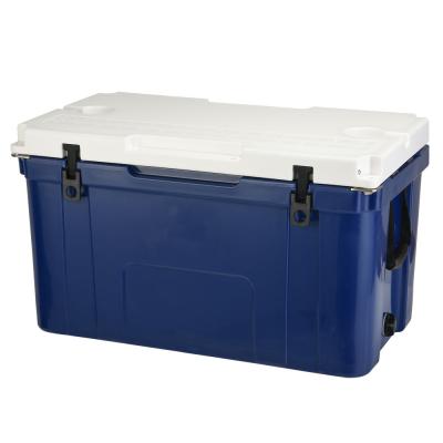 China Big Cooler Box Customized 78L Logo High Quality Waterproof Rotomolded Box For Food Preservation And Transportation for sale