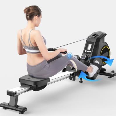 China Home Use Rowing Machine Magnetic Foldable Rower with LCD Monitor, Device Holder for Home Use for sale