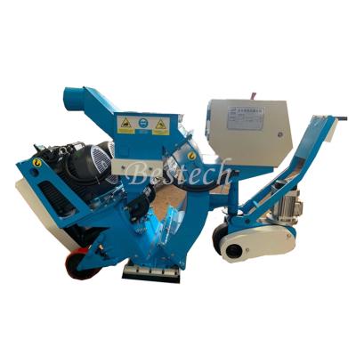 China Small Factory Floor Horizontal Pulled Blast Cleaning Machine for sale