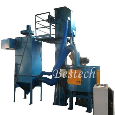 China Automatic Plant Trolley Machine / Turnable Type Shot Blasting Machine Rotary Type Shot Blasting Machine for sale