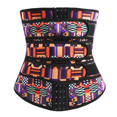 China Wholesale Women Antibacterial Plus Size Cincher Slimming Tummy Waist Trimmer Fitness Weight Loss Sweat Corset Waist Trainer for sale