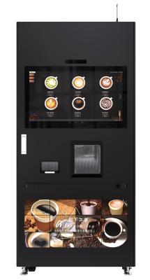 China LE308F Ice/hot fresh ground coffee, milk tea smart vending machine (Horizontal screen version) for sale