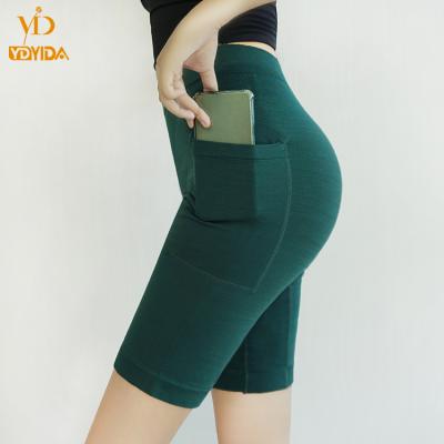 China YDYIDA Breathable Women Sports Pants With Pocket Women's Short Leggings Butt Crac! crack! gym leggings yoga pants leggings for sale