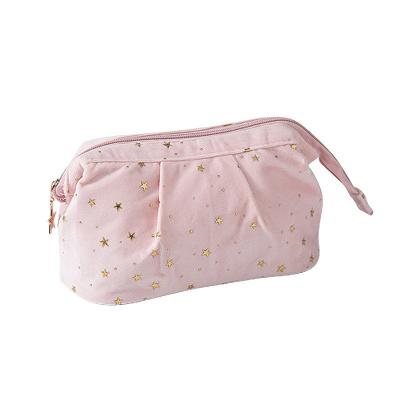 China Fashion Hot Selling Washable Velvet Make Up Bag Small Zipper Pouch Fashionable Cosmetic Bag for sale