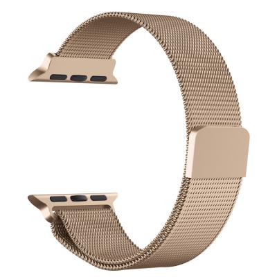 China Unquie ADEPOY 38mm Custom Milanese Loop Stainless Steel Metal Band 44mm For Apple Watch Bands for sale