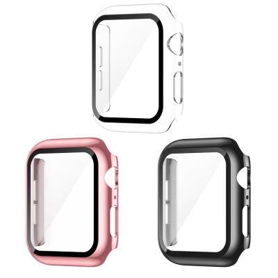 China Protective Watch Shockproof Cover PC Case For Apple Watch 40mm 44mm Aluminum Bumper Case For Applewatch 5 Se 6 for sale