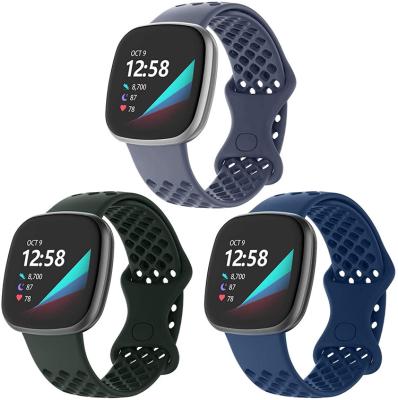 China Water Resistant Compatible Sports Silicone TPU Band Rubber Soft Fit Watch Strap For Fitbit Versa Sense 3 Fitbit Versa 3 for sale