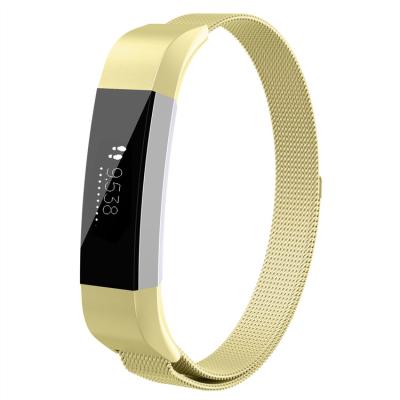 China Flexible With Metal Loop Stainless Steel Mesh Milanese Loop Watch Band Strap For Fitbit Alta HR Bands for sale