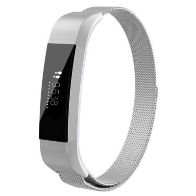 China Stainless Steel Flexible Milanese Fashion Replacement Wristband Magnetic Band For Fitbit Alta / Alta Hour Strap for sale