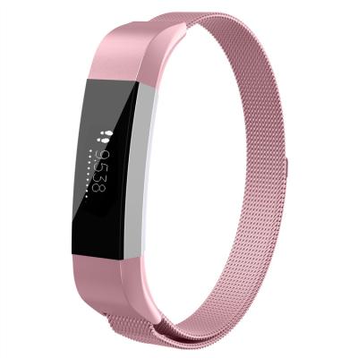 China Fitness Flexible Milanese Adjustable Strap Replacement Stainless Steel Buckle Strap Accessory Band For Fitbit Alta Hour for sale