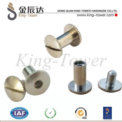 China CNC Stainless steel book binding screw, brass book binding screws, photo-book binding screw for sale