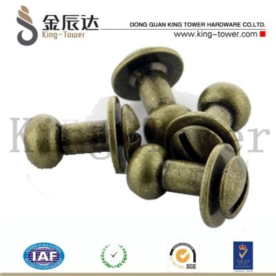 China Brass book binding screw book binding post chicago screw male and female screw leather binding posts for sale