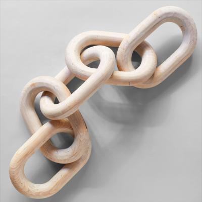 China Custom Handwork Wooden Chain Link Wood Decor From Europe for sale