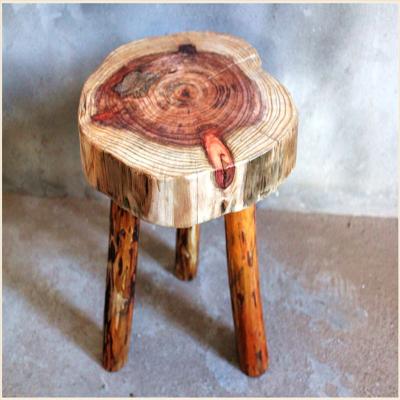 China Factory Direct High Quality Natural Log Wood With Wooden Legs Best Selling Chinese Antique Wooden Stools 2020 for sale