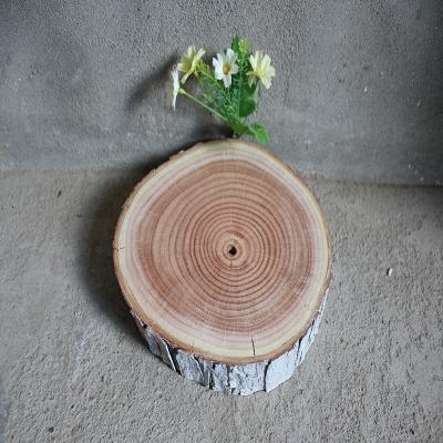 China China Round Disc Circle Pieces Wood Slices Sanded Wood Embellishment Shape Craft Wedding Decor for sale