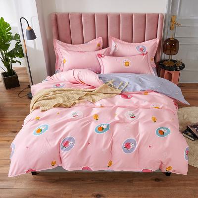 China 4 Pcs Polyester Microfiber Bedding Set Minimalism Sustainable Microfiber Soft Luxury Bed Sheet Bedding Set for sale