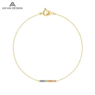 China The new bracelet of the gem 14K colored by popular gold in the fashionable women adjustable bracelet women for sale