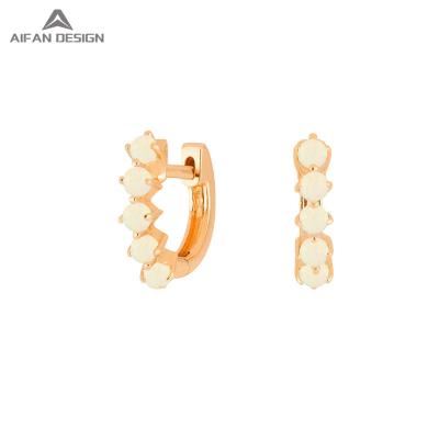 China FASHIONABLE Hot Sale 14K Gold Natural Opal Women's Earrings Jewelry for sale