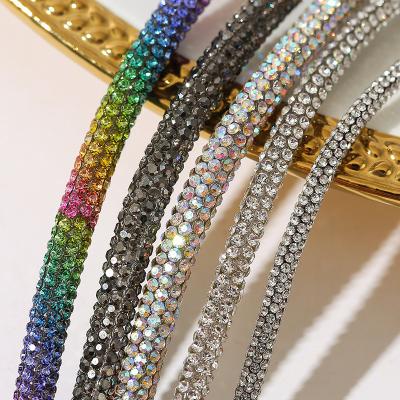 China Flatback Bling Shiny Multi Colors Diamond Crystal Rhinestone Rope For DIY Hoodie Shoelaces Garment Craft Decoration for sale