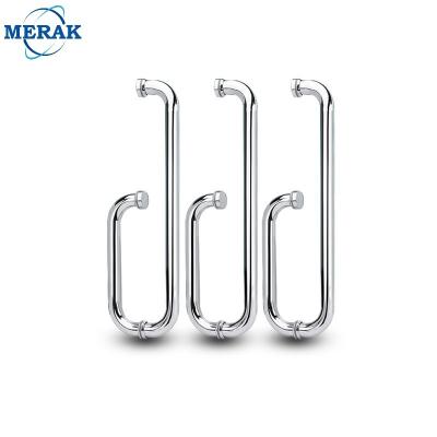 China Modern Brass Shower Towel Bar Heavy Duty Polish Handle | bathroom glass door straight back to rear pull handle towel rail combination for sale