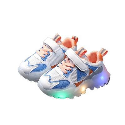 China Wholesale Breathable Breathable Soft Unique Slip On Step On Led Light Up Casual Toddler Baby Boys Girls Sports Sneakers for sale