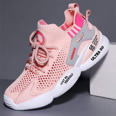 China New Boys Girls Sports Shoes Lightweight Breathable Kids Shoes Lightweight Children Shoes for sale