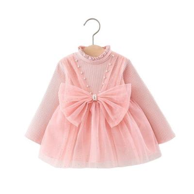 China High Quality Anti-wrinkle Newborn Baby Dresses Long Sleeve Baby Dress Autumn Comfortable Baby Clothing Dress for sale