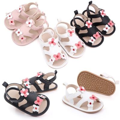 China Summer Infant Toddler Baby Sneakers Breathable Soft Sole Infant Newborn Hutch Shoes Floral Baby Sandals Shoes for sale