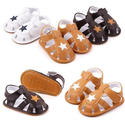 China Summer Printed Cute Star Printing New Soft Sole Sandals Flats Baby Style Boy Shoes Baby Shoes for sale