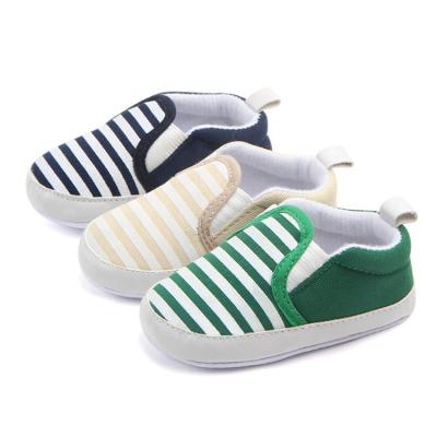 China Wholesale Stock Newest Fashion Trend Toddler Shoes Casual Shoes Cute Striped Soft Baby Boy Shoes for sale