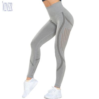 China Antibacterial Wholesale Cheap Antibacterial Sports Fitness Waist Seamless Compression Sports Gaiters Gym For Women Yoga Pants for sale