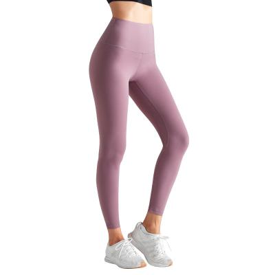 China Antibacterial Women Line High Quality 87 13 Nylon Spandex Plus Size High Waist Fitness Sports Tummy Control Tights Gaiters Pink Yoga Pants for sale