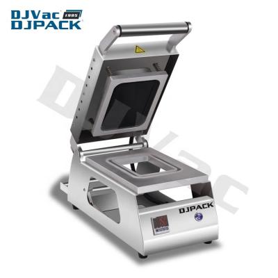 China DS-4 Large Size Food Tray Ring Cut Manual Tray Sealing Machine With Plastic Film for sale