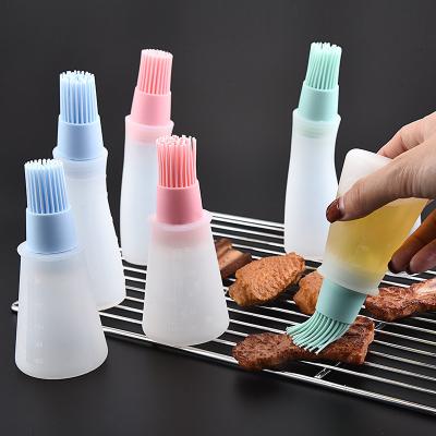 China New Fashion Sustainable Kitchen Tools Silicone Oil Bottle Brush BBQ Oil Brush Home Kitchen Instrument BBQ Seasoning Brush for sale