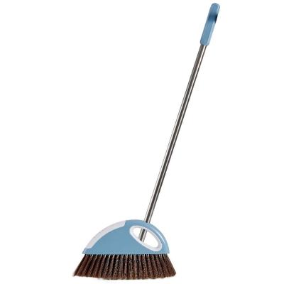 China 2022 Eco-friendly Thickened Stainless Steel Hair Bristle Broom Multifunctional Broom Rod Removable Broom Dustpan FloorDust for sale