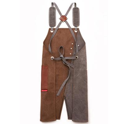 China New Korean Men's Kitchen Aprons Fashion Cowboy Cooking Apron For Chef Barbecue With Pockets Cooking Chef Bake Tactical Grill Apron for sale