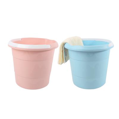 China New Large Plastic Portable Bucket Student Household Viable Thickened Universal Round Laundry Wash Station Water Storage Bucket for sale