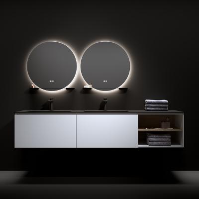 China New Design Antibaterial Popular Modern Bathroom Vanity Double Sink Bathroom Vanity for sale